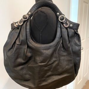 NEVER USED Bebe black leather oversized handbag